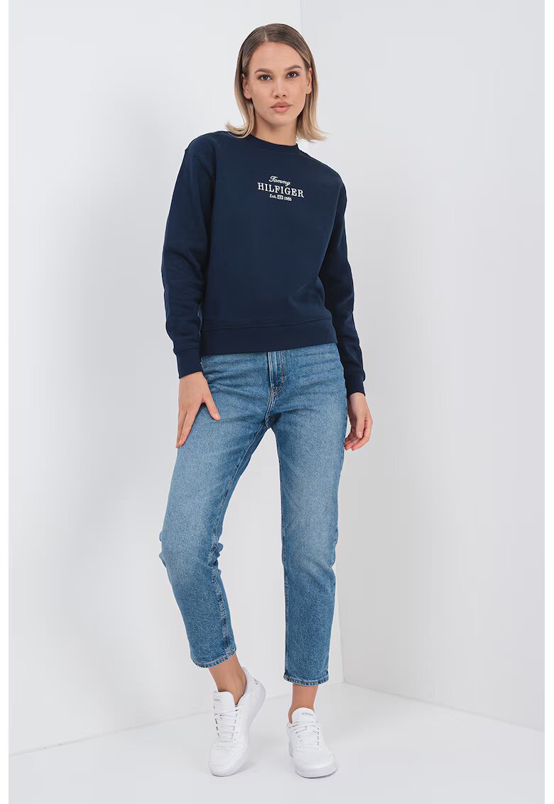 Tommy Hilfiger Bluza de trening cu imprimeu logo - Bleumarin