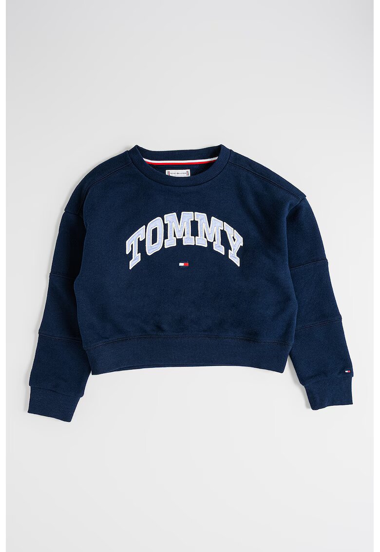 Tommy Hilfiger Bluza de trening cu logo brodat - Albastru azur/Bleumarin