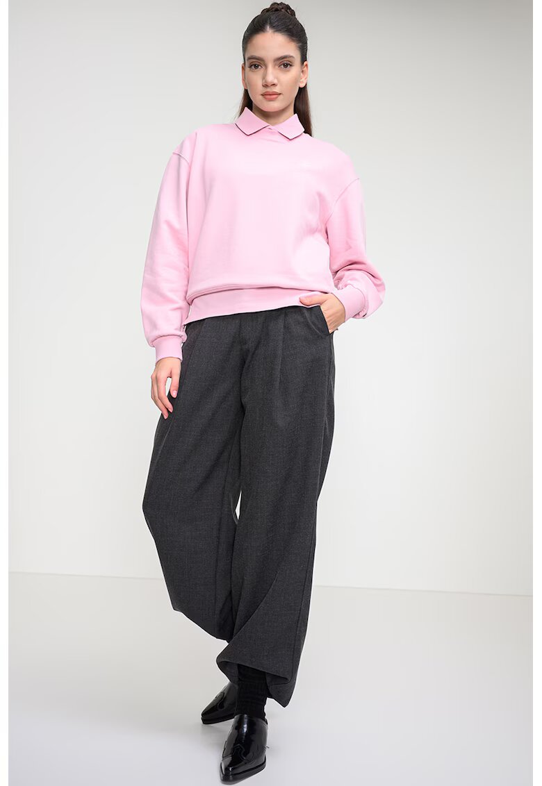 Tommy Hilfiger Bluza de trening cu maneci cazute - Roz