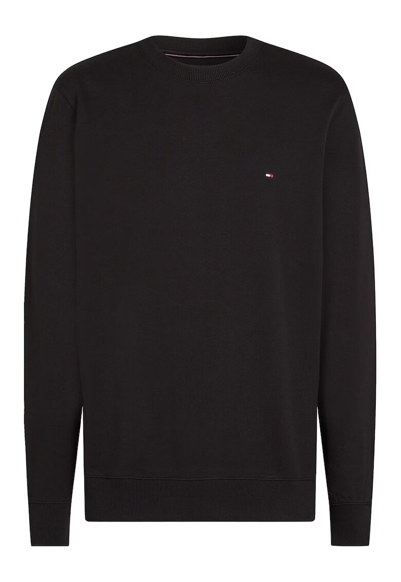Tommy Hilfiger Bluza de trening din bumbac organic cu logo - Negru