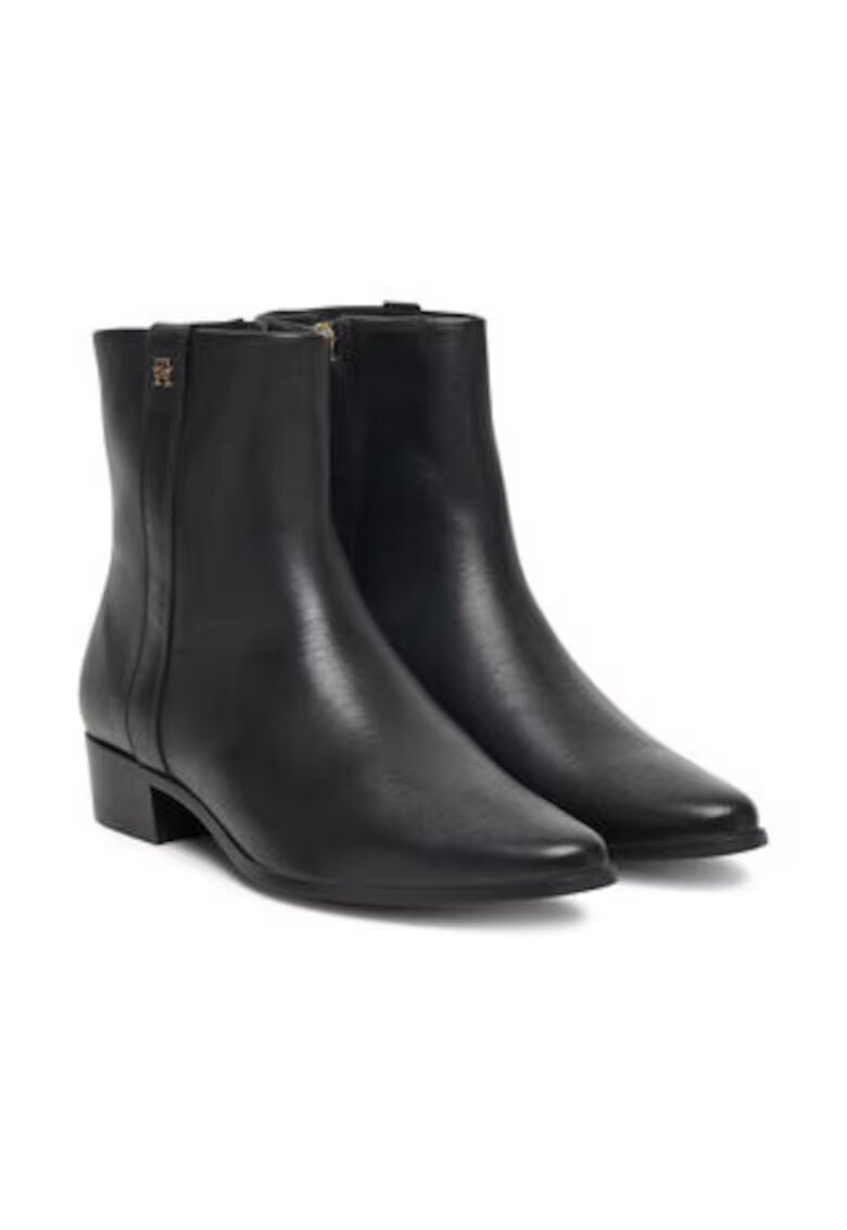 Tommy Hilfiger Botine piele naturala dama - Negru