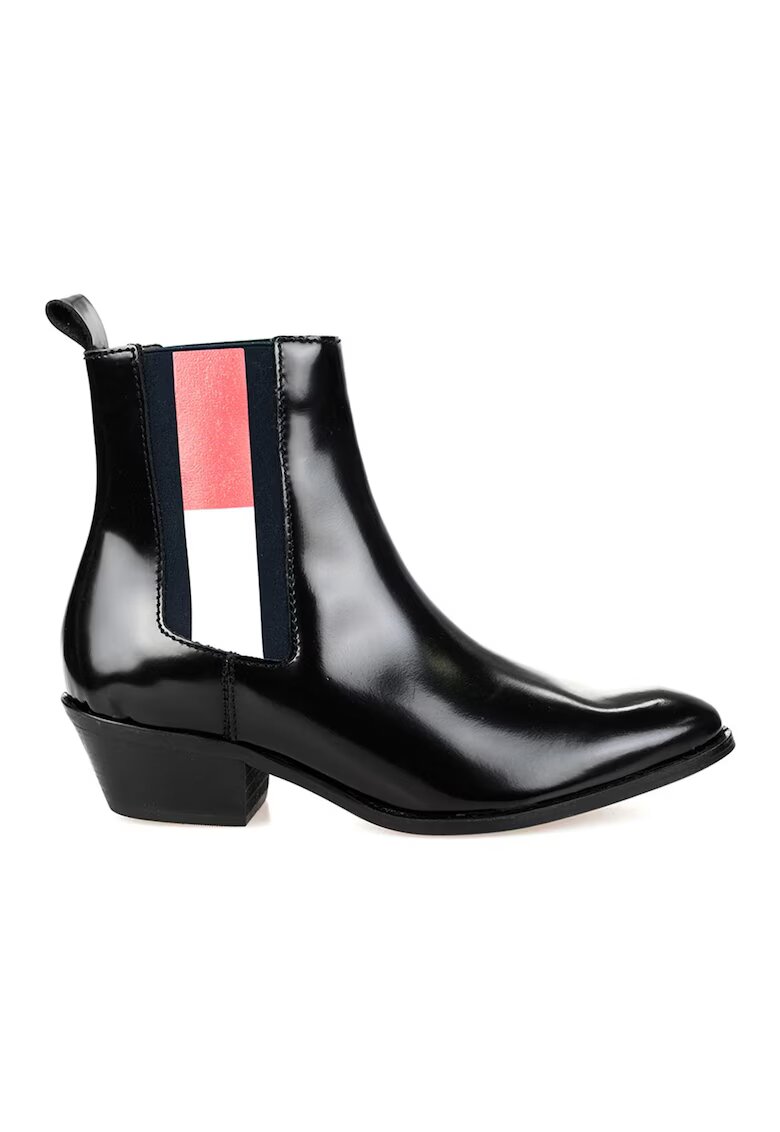Tommy Hilfiger Botine western din piele lacuita -