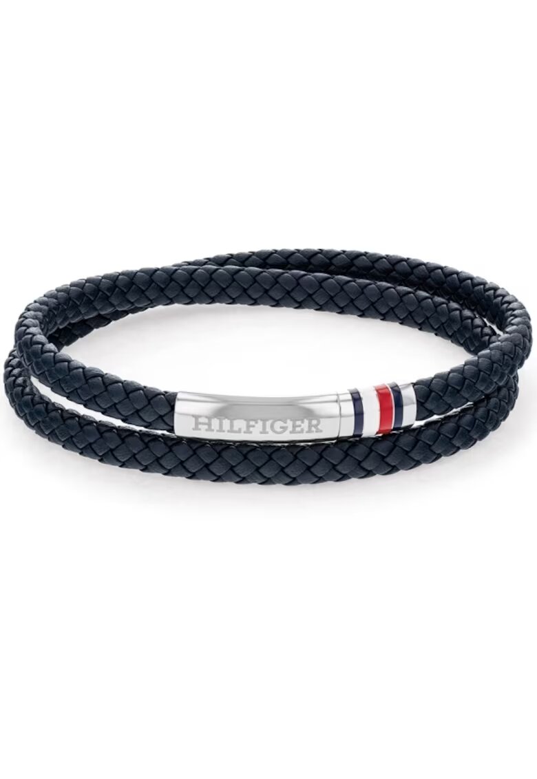 Tommy Hilfiger Bratara dubla piele 2790549 - Argintiu - Albastru