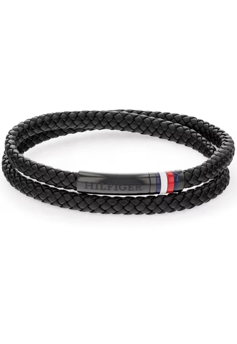 Tommy Hilfiger Bratara dubla piele 2790552 - Negru