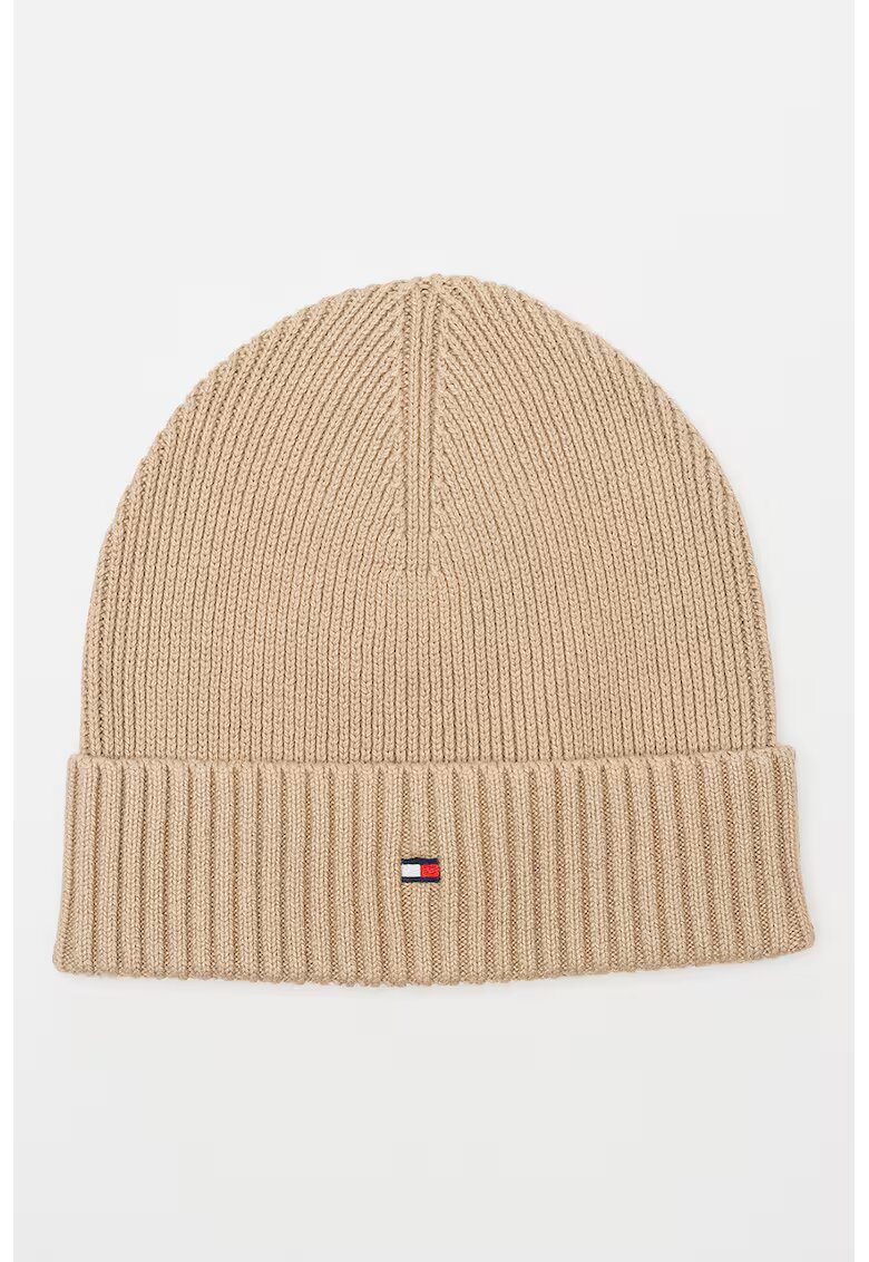 Tommy Hilfiger Caciula elastica din amestec de bumbac organic - Grej