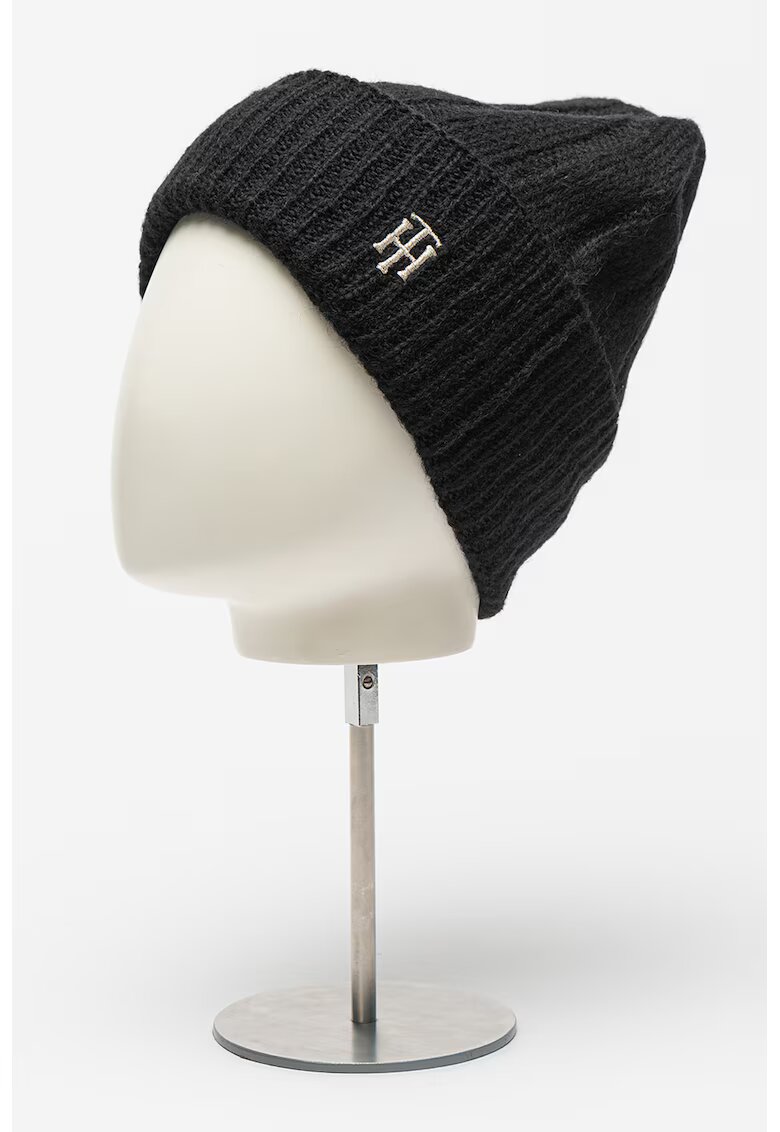 Tommy Hilfiger Caciula tricotata cu logo - Negru