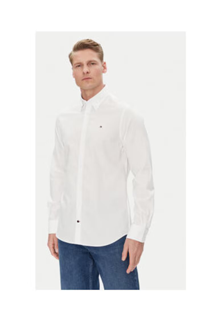 Tommy Hilfiger Camasa Barbati - Alb -bumbac