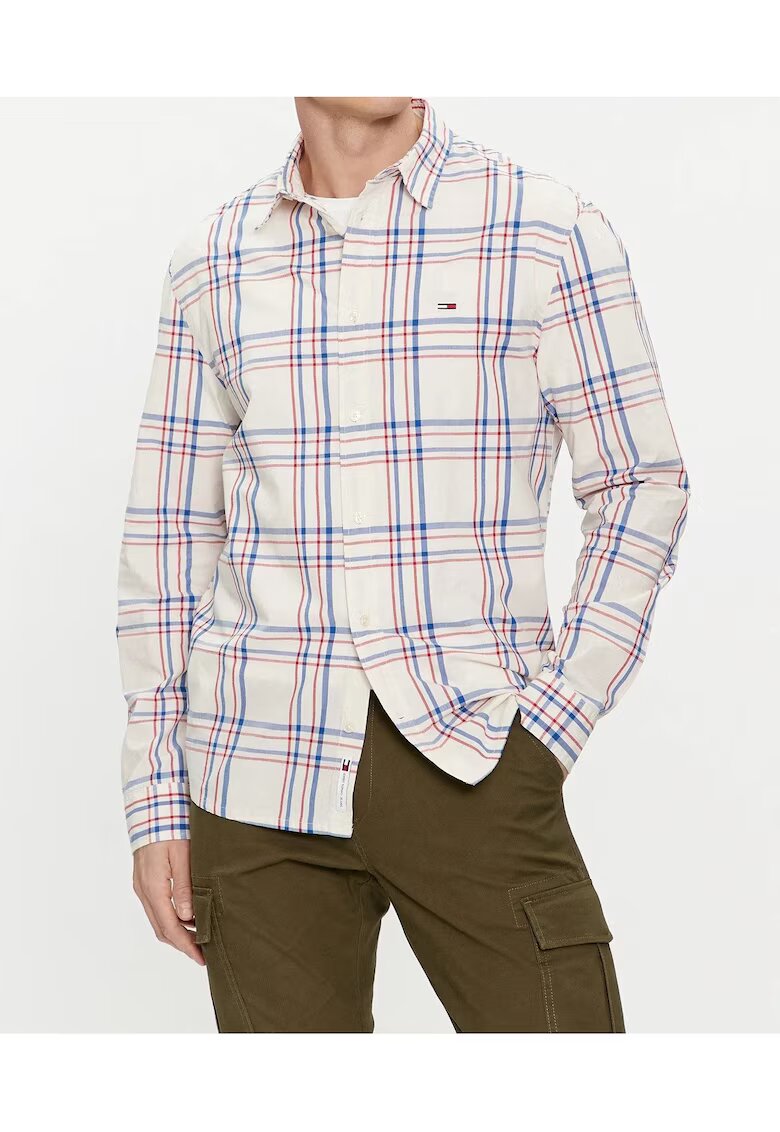 Tommy Hilfiger Camasa in carouri - Alb