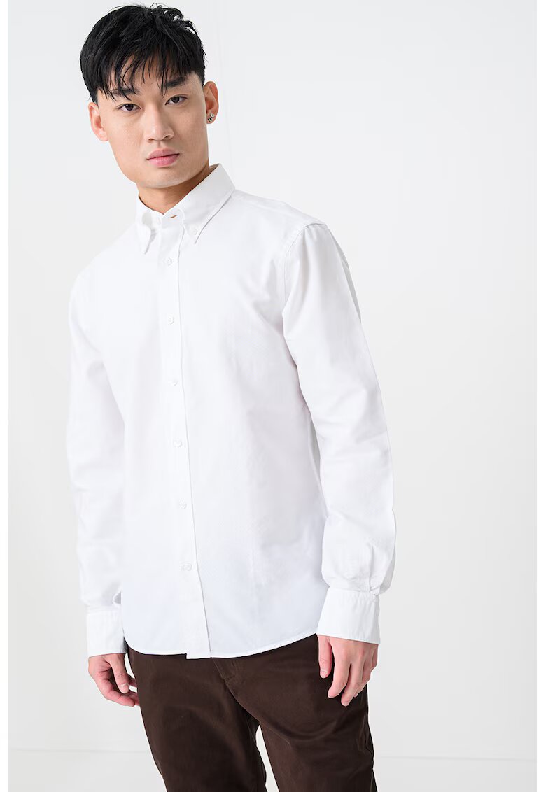 Tommy Hilfiger Camasa Oxford din bumbac - Alb