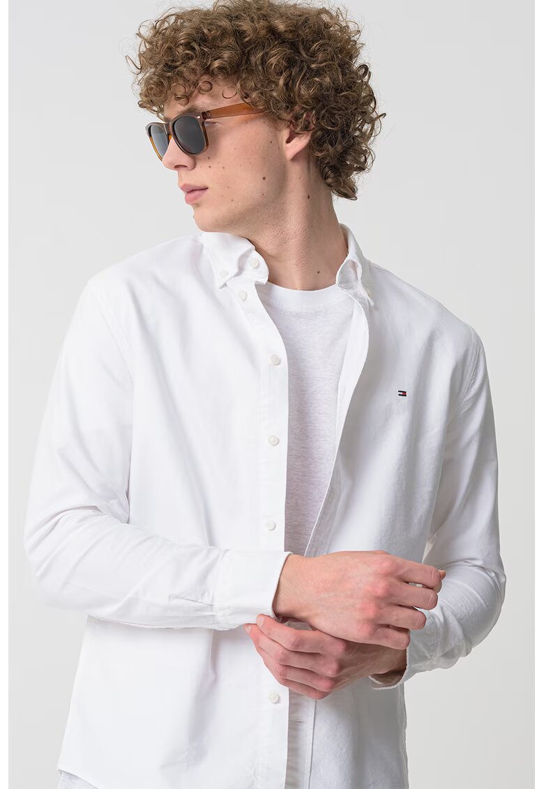Tommy Hilfiger Camasa Oxford regular fit Heritage - Alb