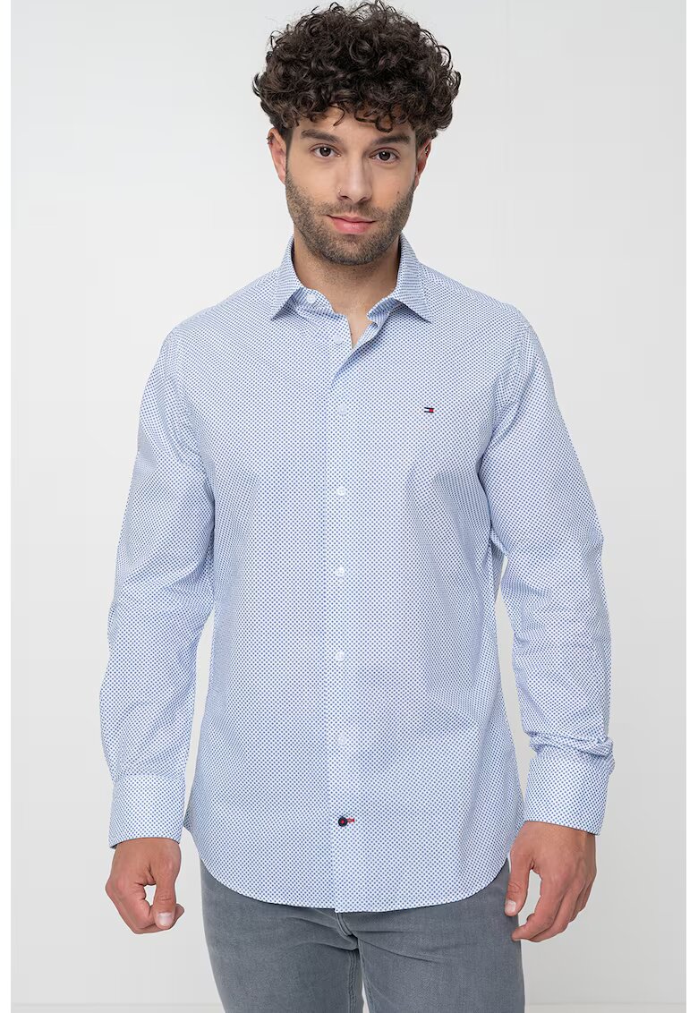 Tommy Hilfiger Camasa regular fit - Alb/Albastru royal