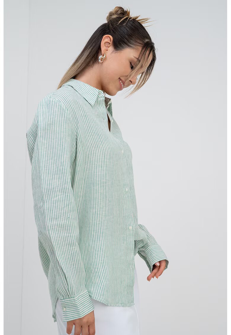 Tommy Hilfiger Camasa relaxed fit de in - Alb/Verde