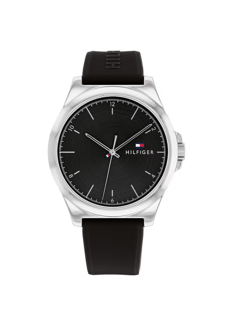 Tommy Hilfiger Ceas barbatesc Inox/Cauciuc - Quartz - Multicolor - Negru