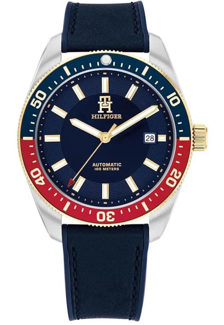 Tommy Hilfiger Ceas cadran albastru navy - curea silicon - 10 ATM - 42h rezerva de mers