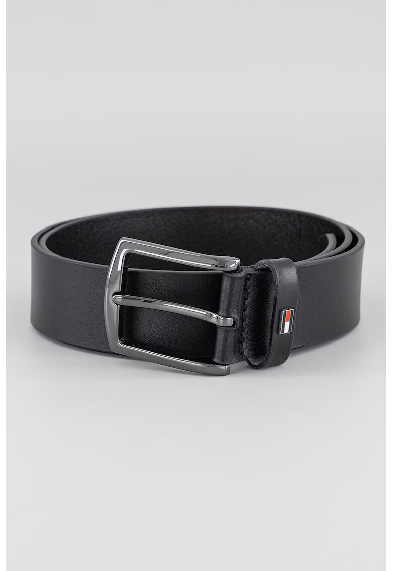 Tommy Hilfiger Curea de piele cu catarama metalica - Negru