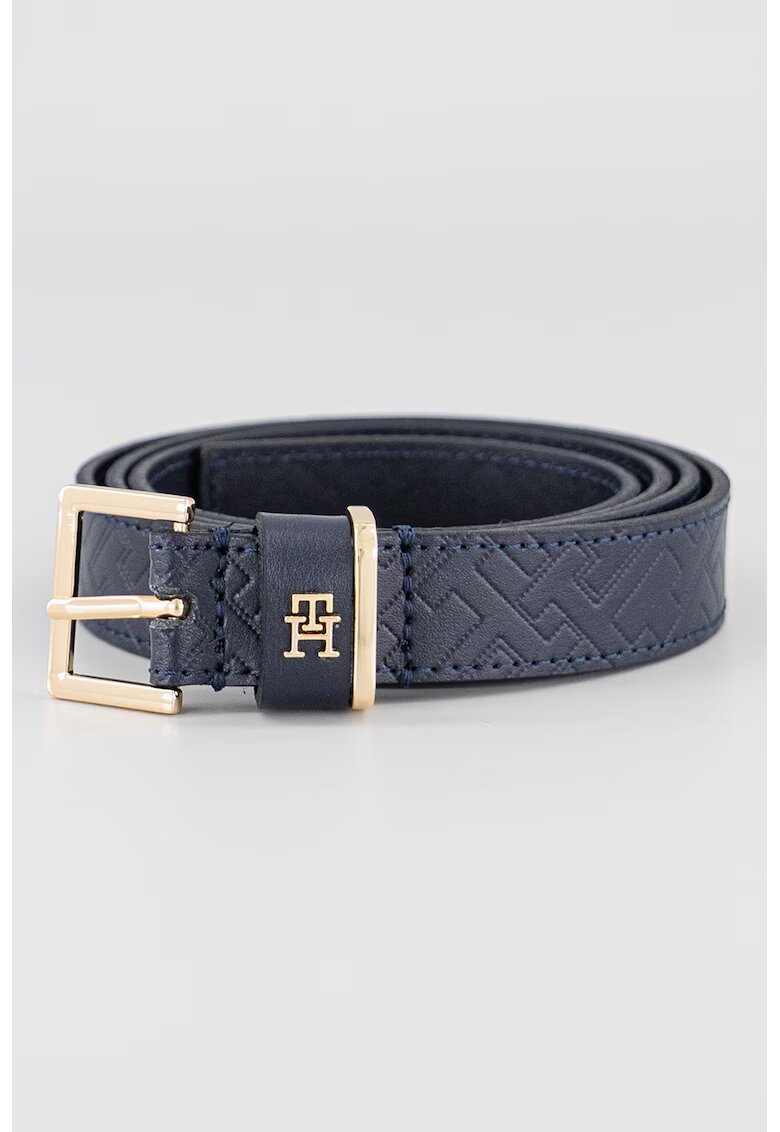 Tommy Hilfiger Curea din piele cu logo in relief - Negru