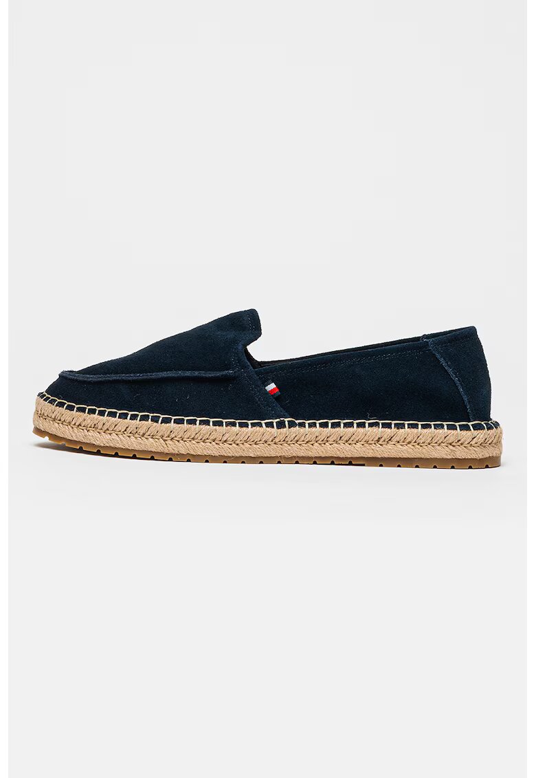 Tommy Hilfiger Espadrile din piele intoarsa cu model uni - Albastru ultramarin
