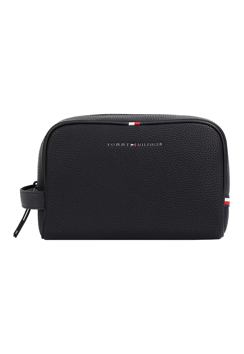 Tommy Hilfiger Etui de piele ecologica cu fermoar - Negru