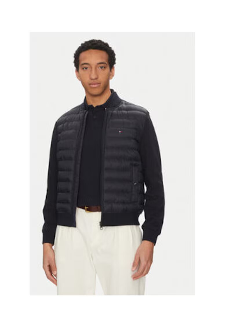 Tommy Hilfiger Geaca bomber barbati - bleumarin - 100% poliamida - 72% bumbac organic - 28% poliester