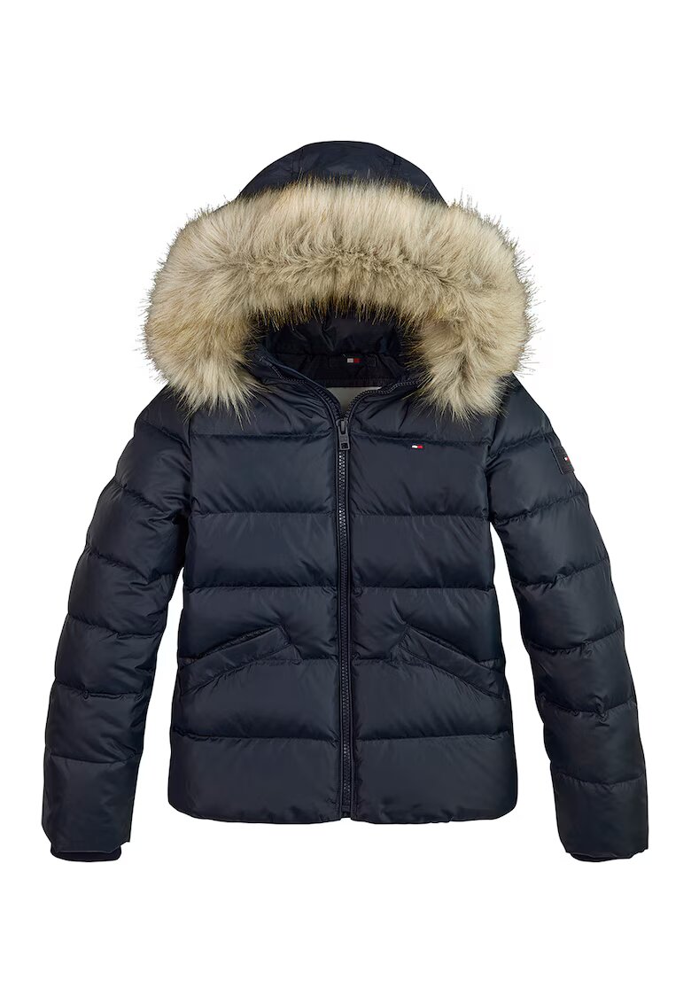 Tommy Hilfiger Geaca cu gluga cu umplutura de puf - Albastru ultramarin