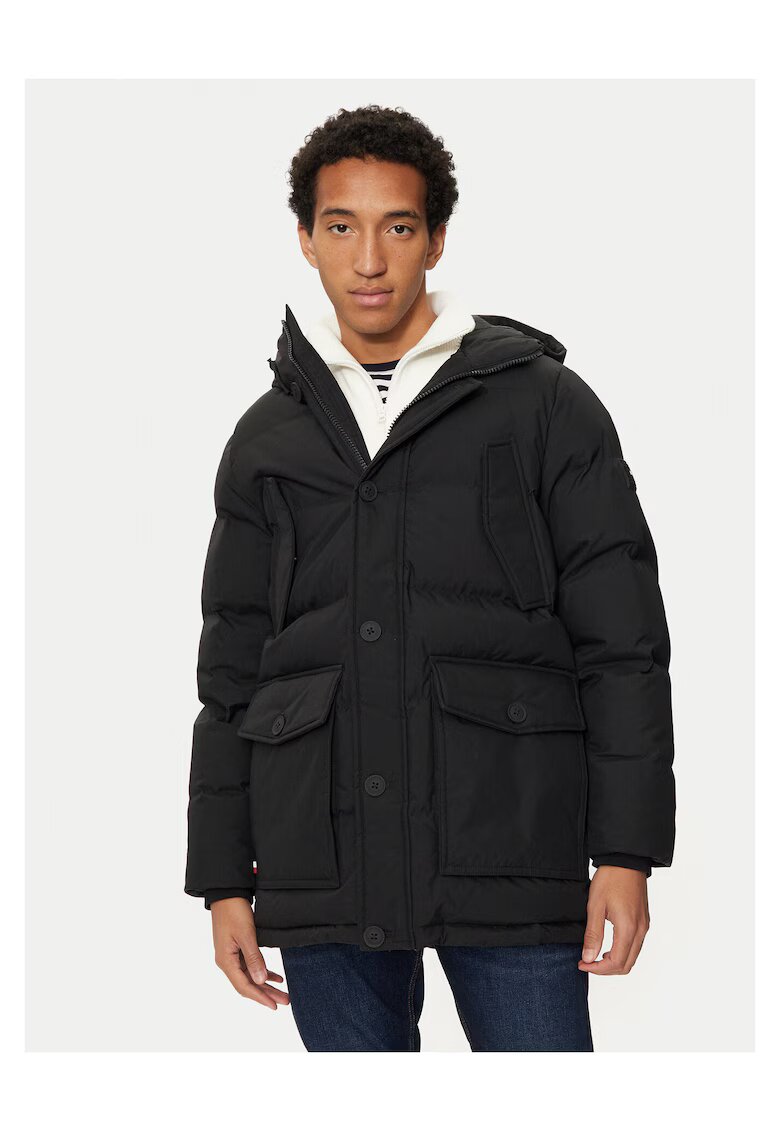 Tommy Hilfiger Geaca de iarna barbateasca negru - fabricata din materiale de calitate -