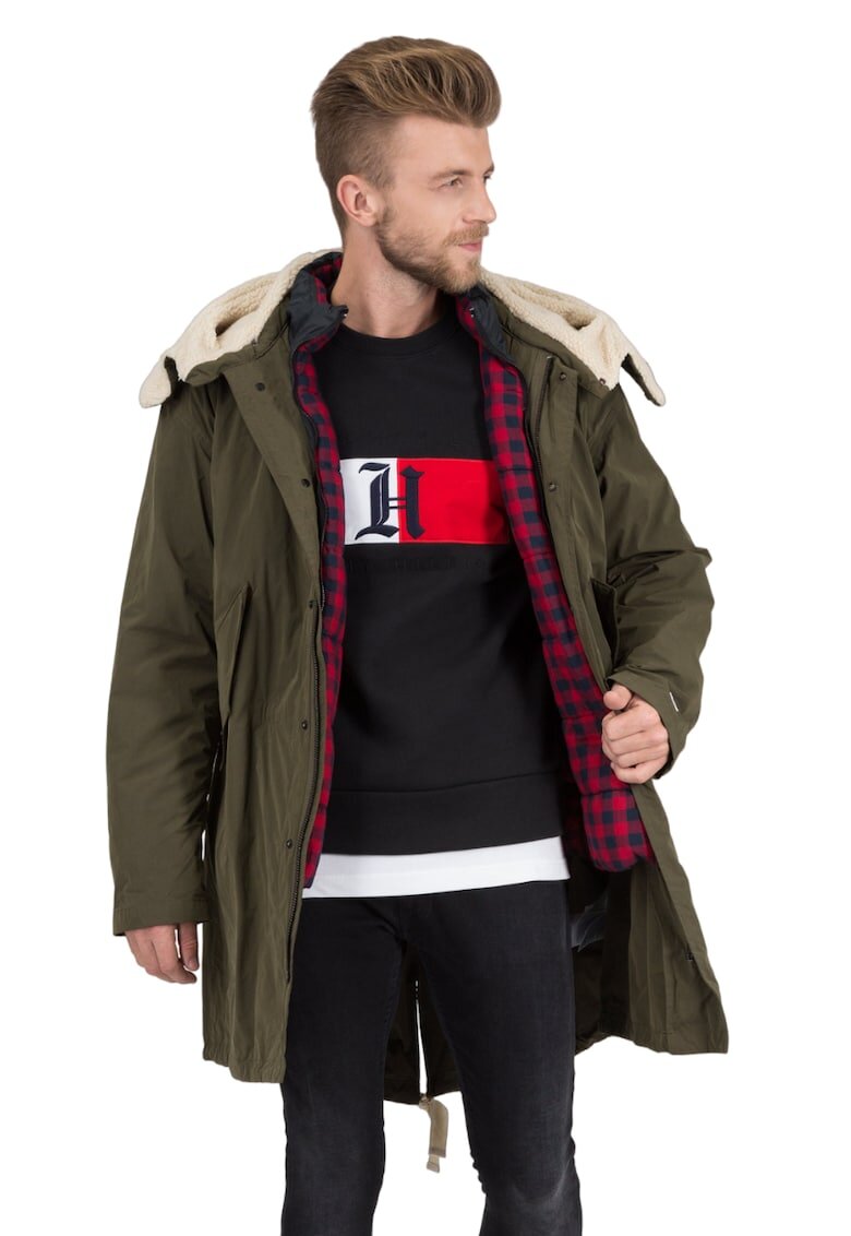 Tommy Hilfiger Geaca de iarna parka cu design 2in1 -