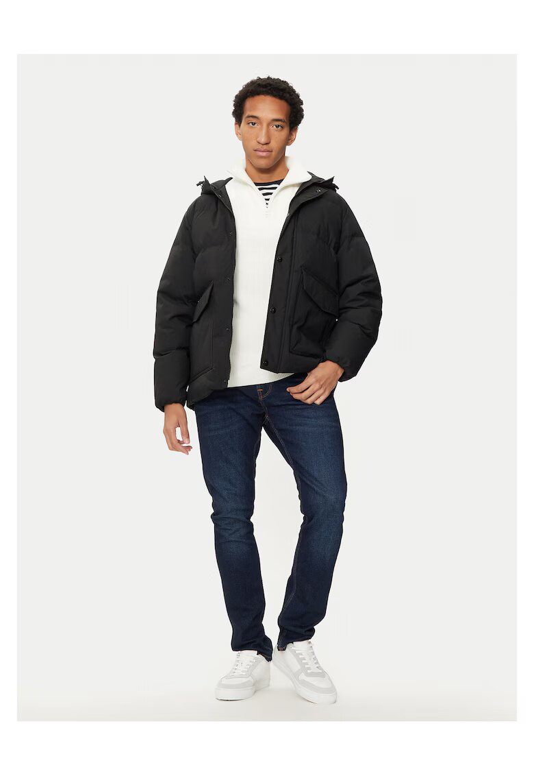 Tommy Hilfiger Geaca de puf barbati neagra - material usor