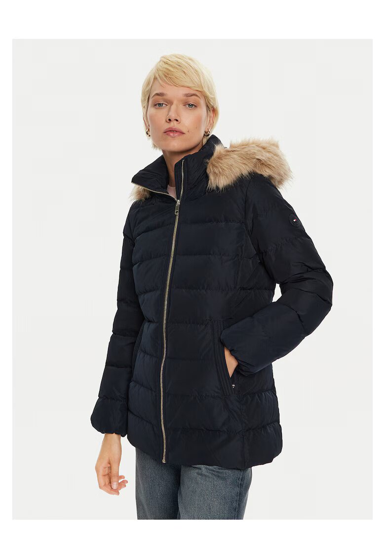 Tommy Hilfiger Geaca de puf dama material usor - Bleumarin