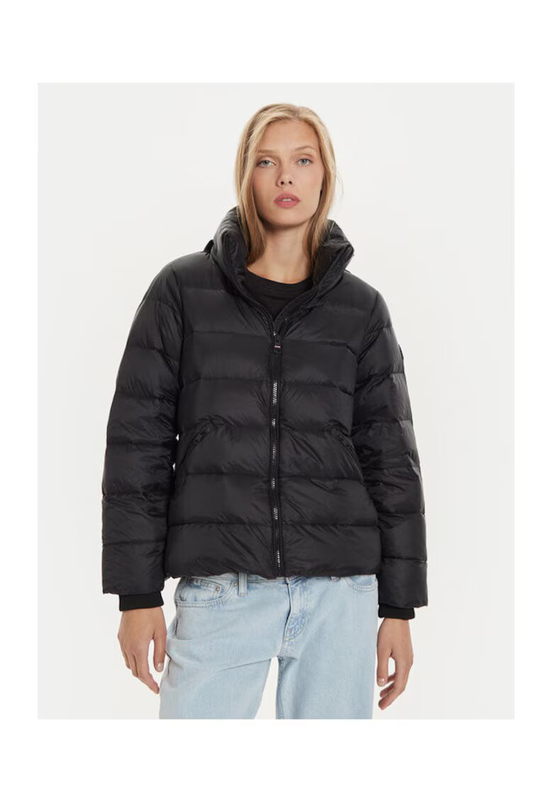 Tommy Hilfiger Geaca de puf dama - negru - fabricata din material de calitate -