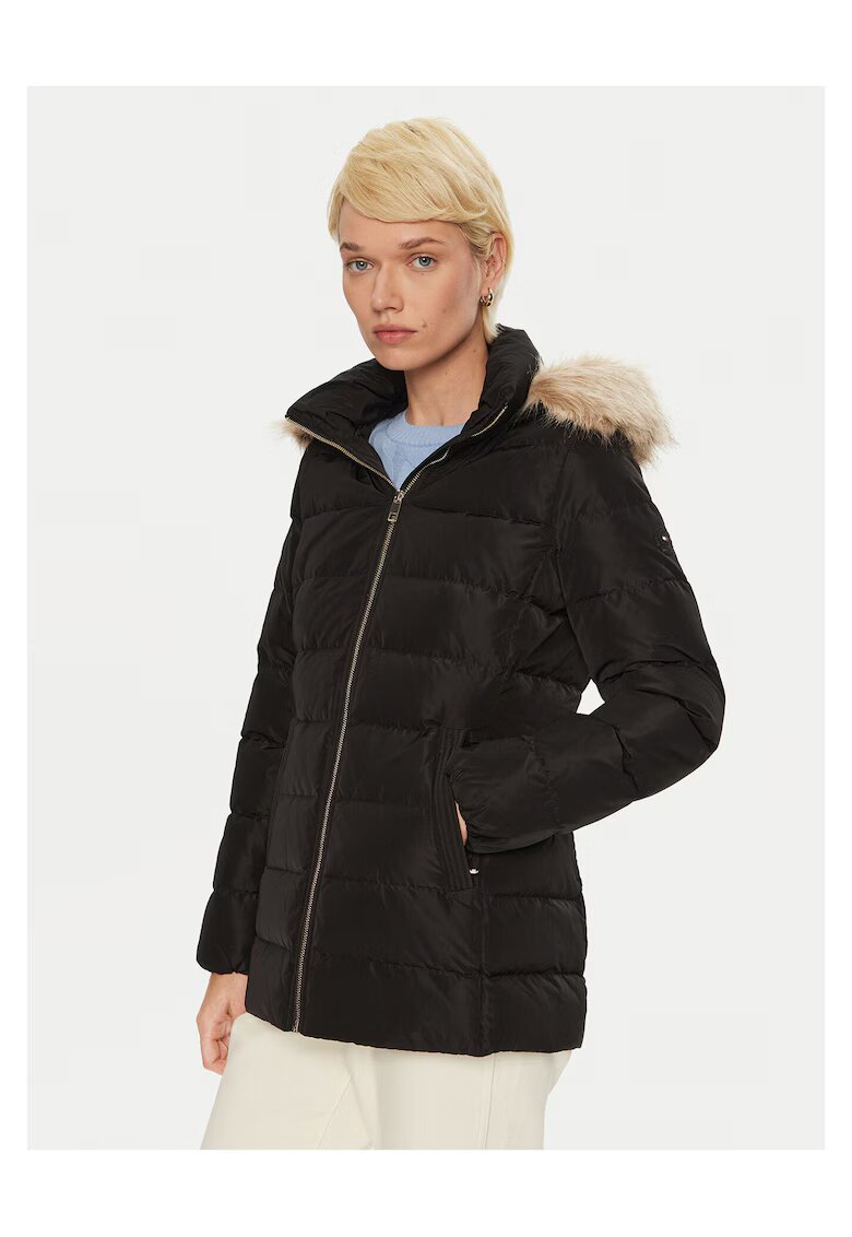 Tommy Hilfiger Geaca de puf neagra dama - Negru