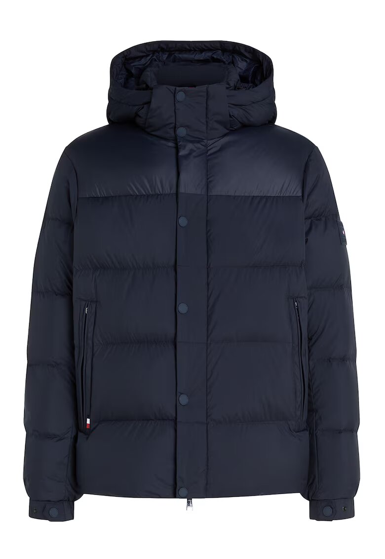 Tommy Hilfiger Geaca matlasata cu umplutura de puf - Albastru ultramarin