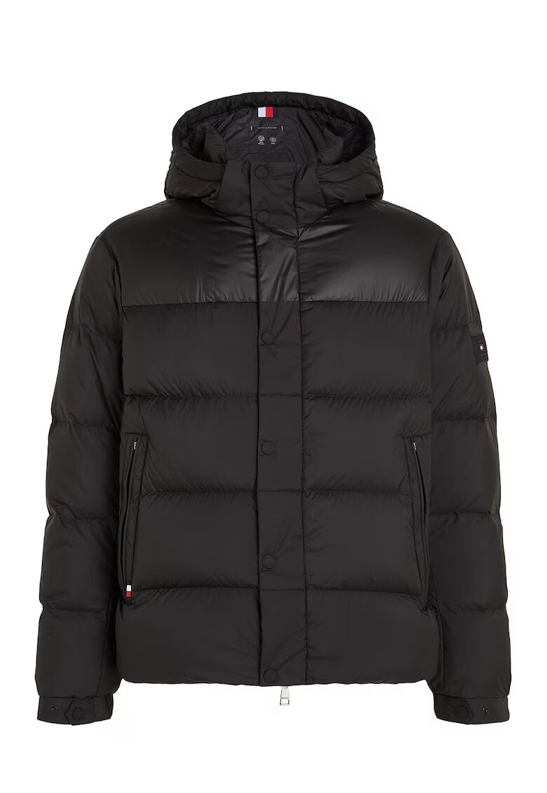 Tommy Hilfiger Geaca matlasata cu umplutura de puf - Negru