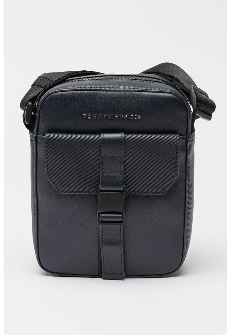 Tommy Hilfiger Geanta crossbody de piele ecologica cu catarama - Bleumarin