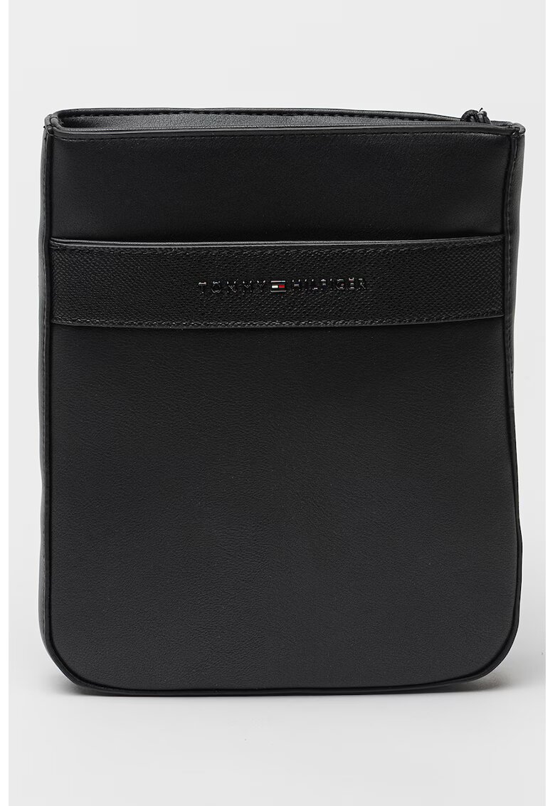 Tommy Hilfiger Geanta uni de piele ecologica cu bareta ajustabila de umar - Negru