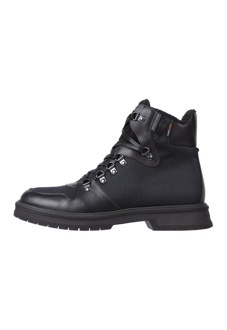 Tommy Hilfiger Ghete cu insertii de piele - Negru