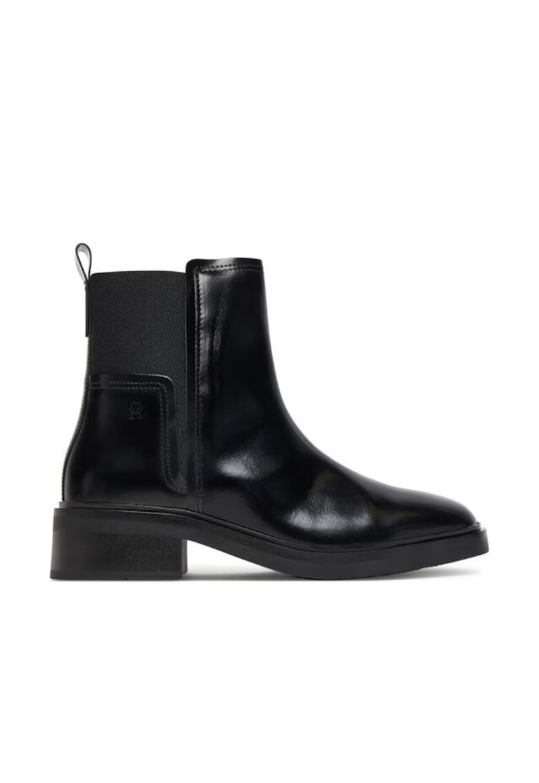 Tommy Hilfiger Ghete dama - Chelsea - piele naturala - negru