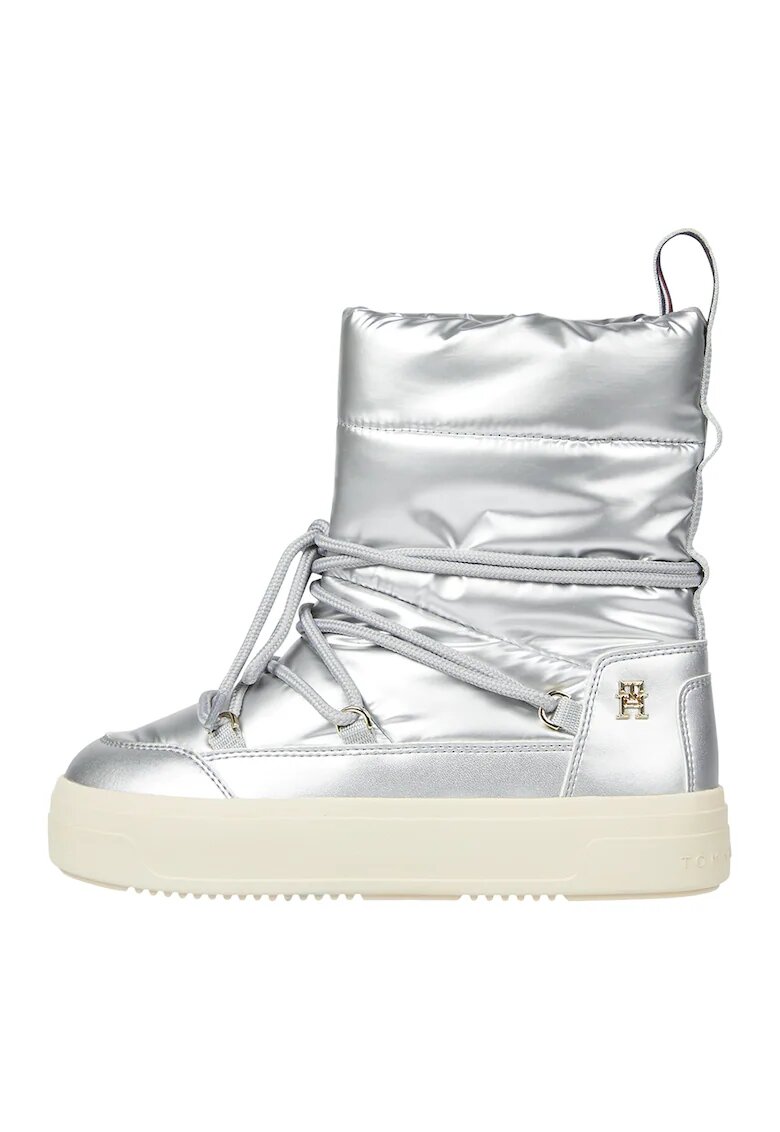 Tommy Hilfiger Ghete de iarna cu monograma metalica - Argintiu