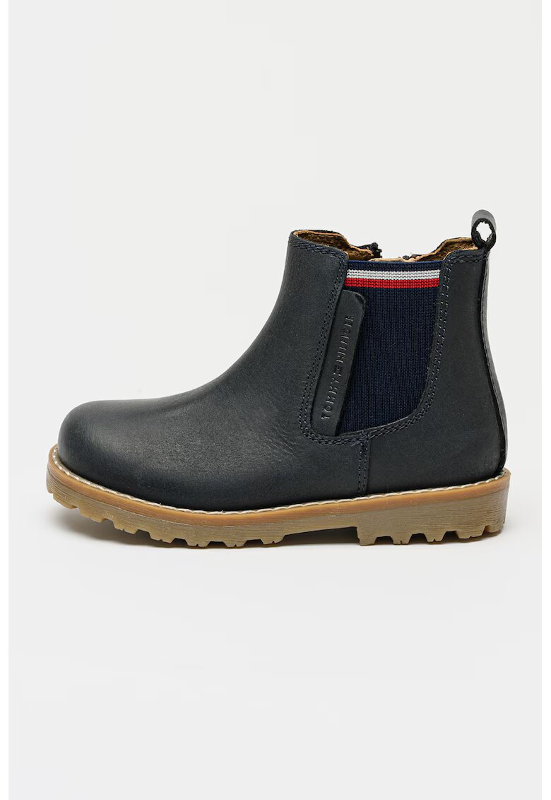Tommy Hilfiger Ghete de piele cu fermoar - Bleumarin