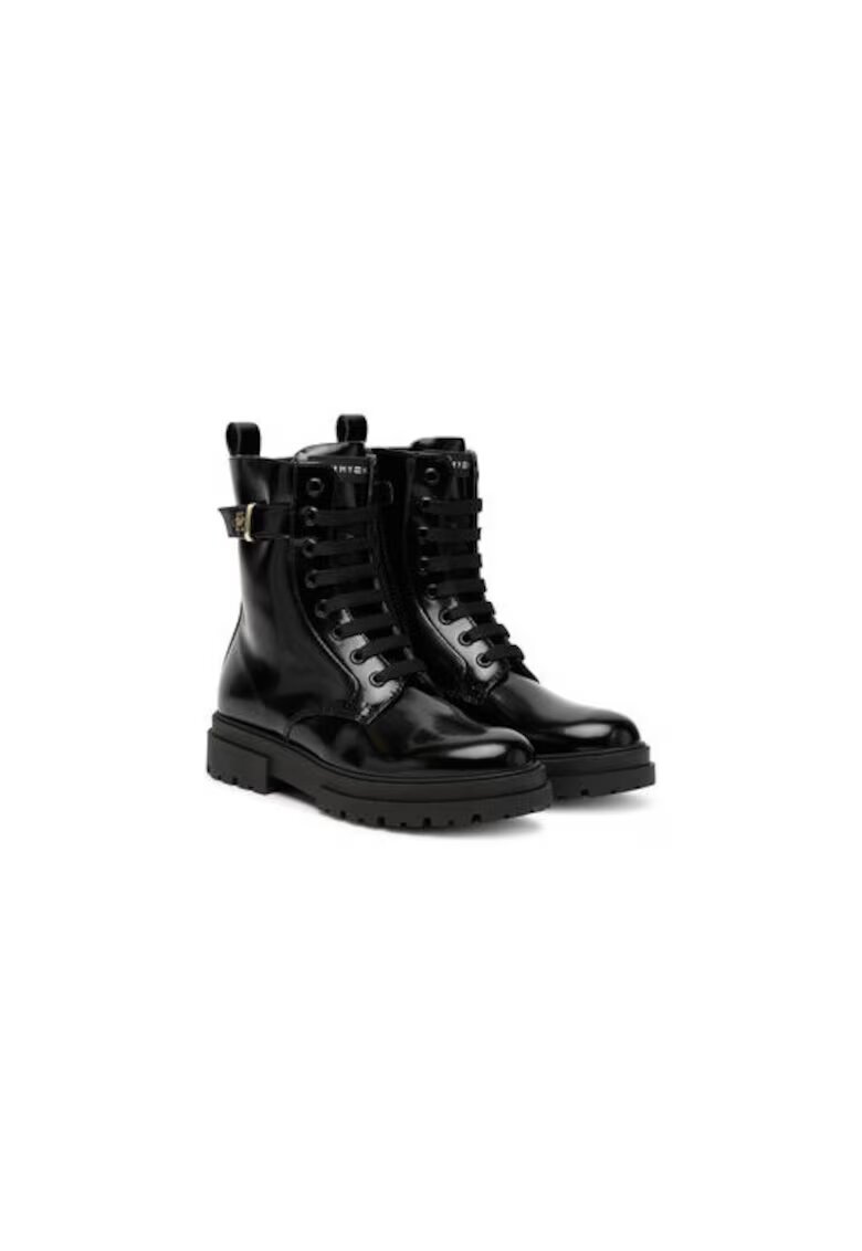 Tommy Hilfiger Ghete din piele ecologică - Negru