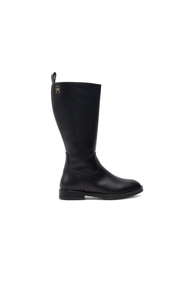 Tommy Hilfiger Ghete pentru fete - 304428616 - piele naturala - negru