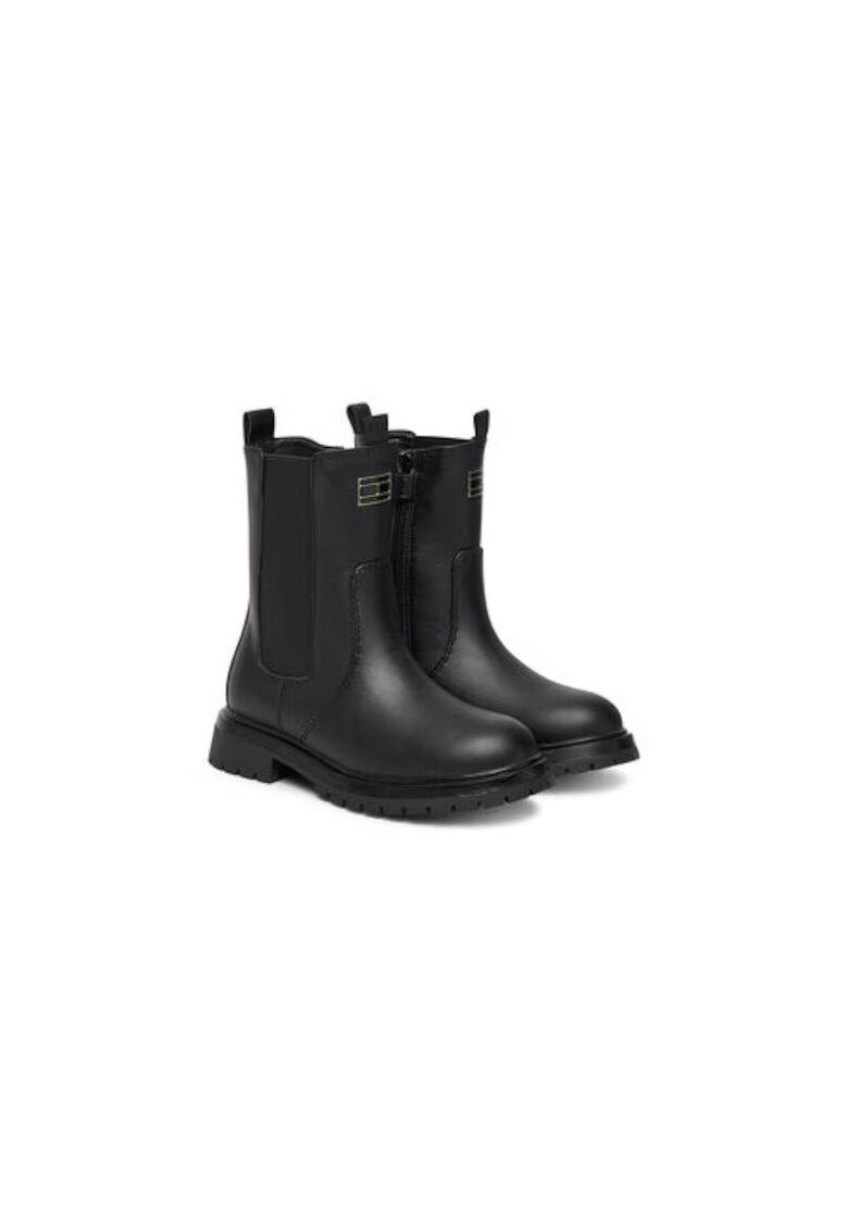Tommy Hilfiger Ghete pentru fete - 305518224 - piele ecologica - negru