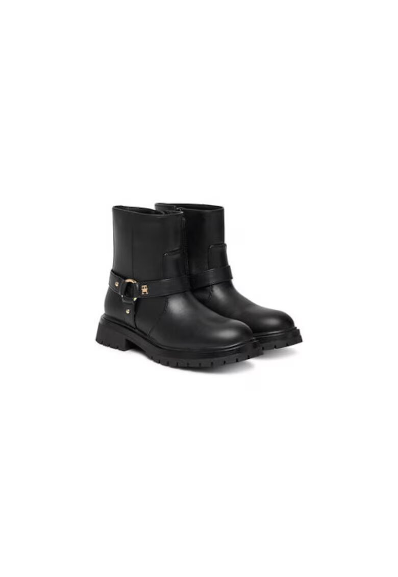 Tommy Hilfiger Ghete pentru fete - 305518231 - piele ecologica - negru
