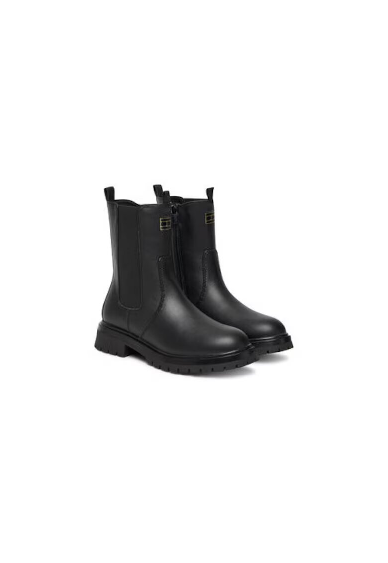 Tommy Hilfiger Ghete pentru fete - 305518248 - piele ecologica - negru