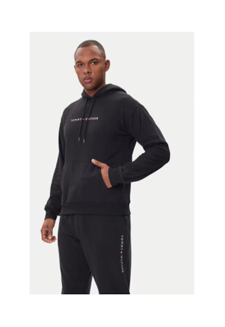 Tommy Hilfiger Hanorac barbati - negru - bumbac si poliester reciclat
