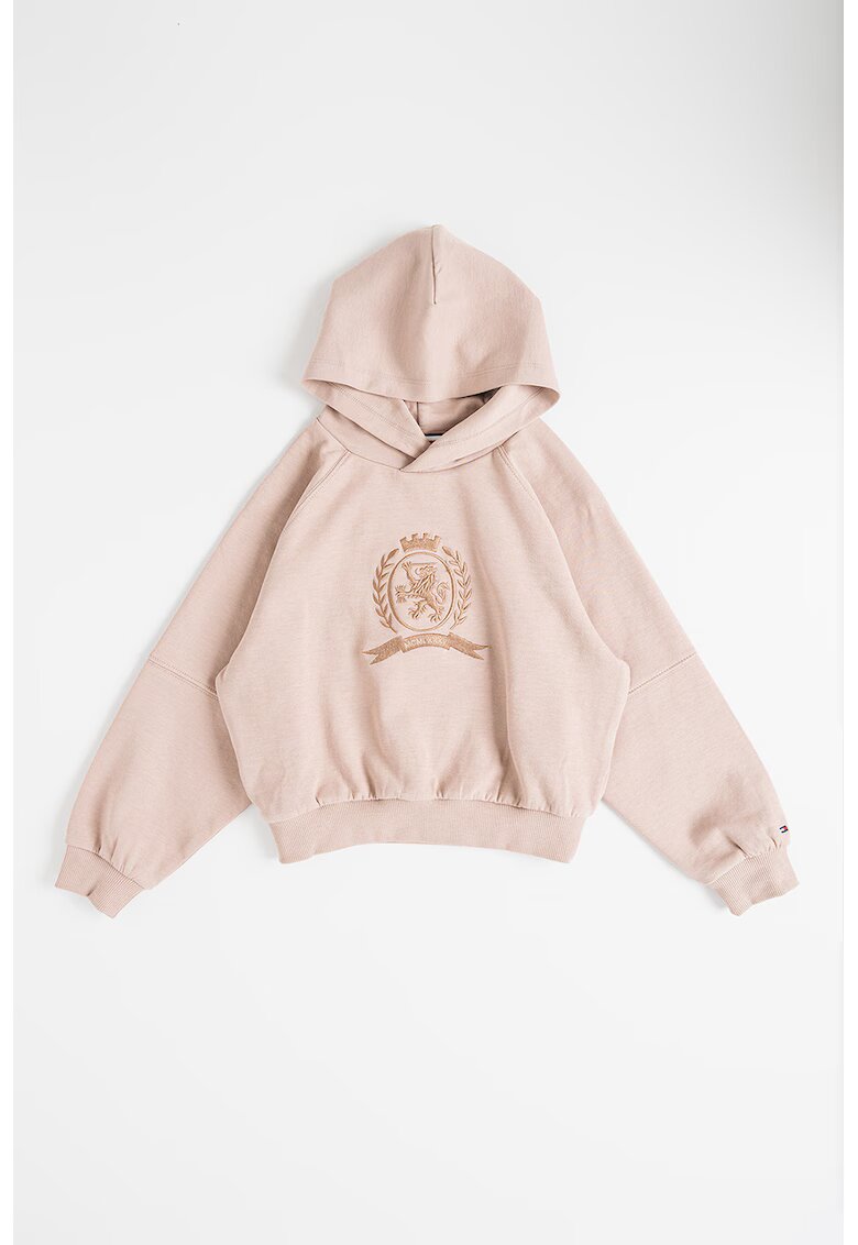 Tommy Hilfiger Hanorac cu broderie - Maro camel
