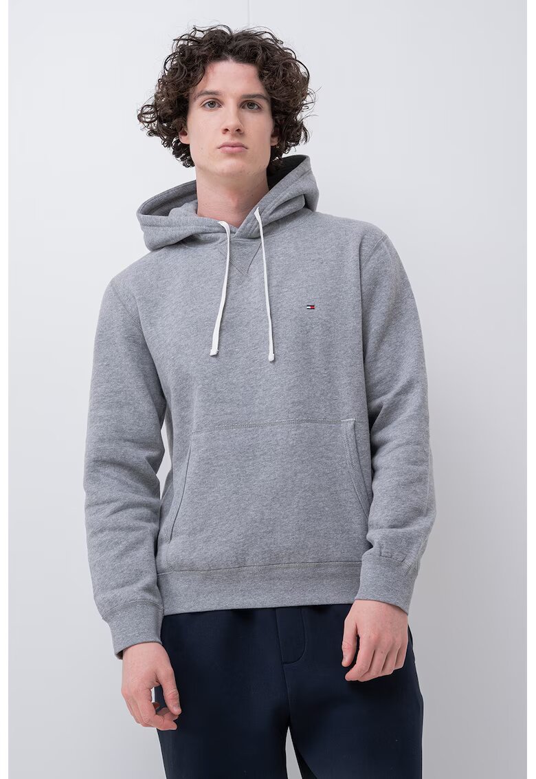 Tommy Hilfiger Hanorac cu buzunar kangaroo - Gri deschis melange
