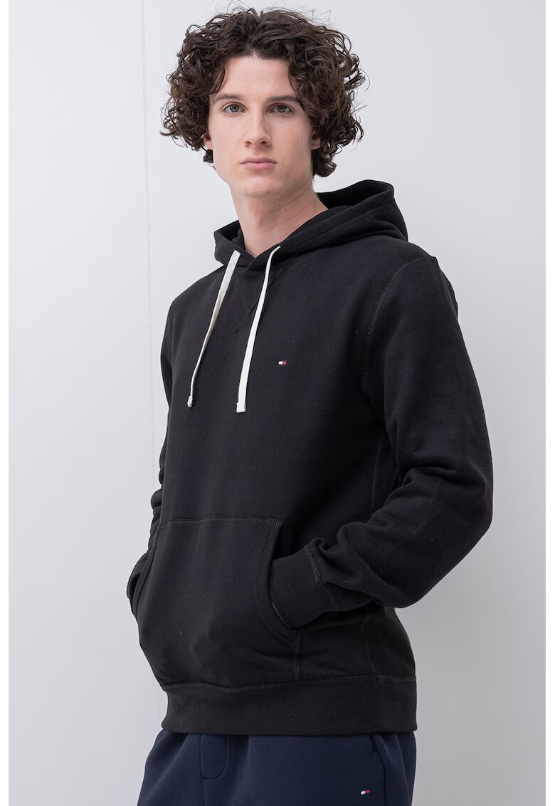 Tommy Hilfiger Hanorac cu buzunar kangaroo - Negru