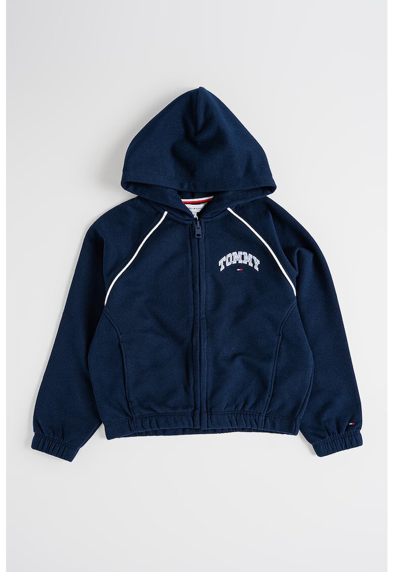 Tommy Hilfiger Hanorac cu fermoar si maneci raglan - Bleumarin