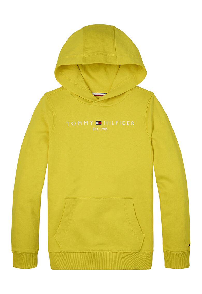 Tommy Hilfiger Hanorac cu logo brodat si buzunar kangaroo - Galben sofran