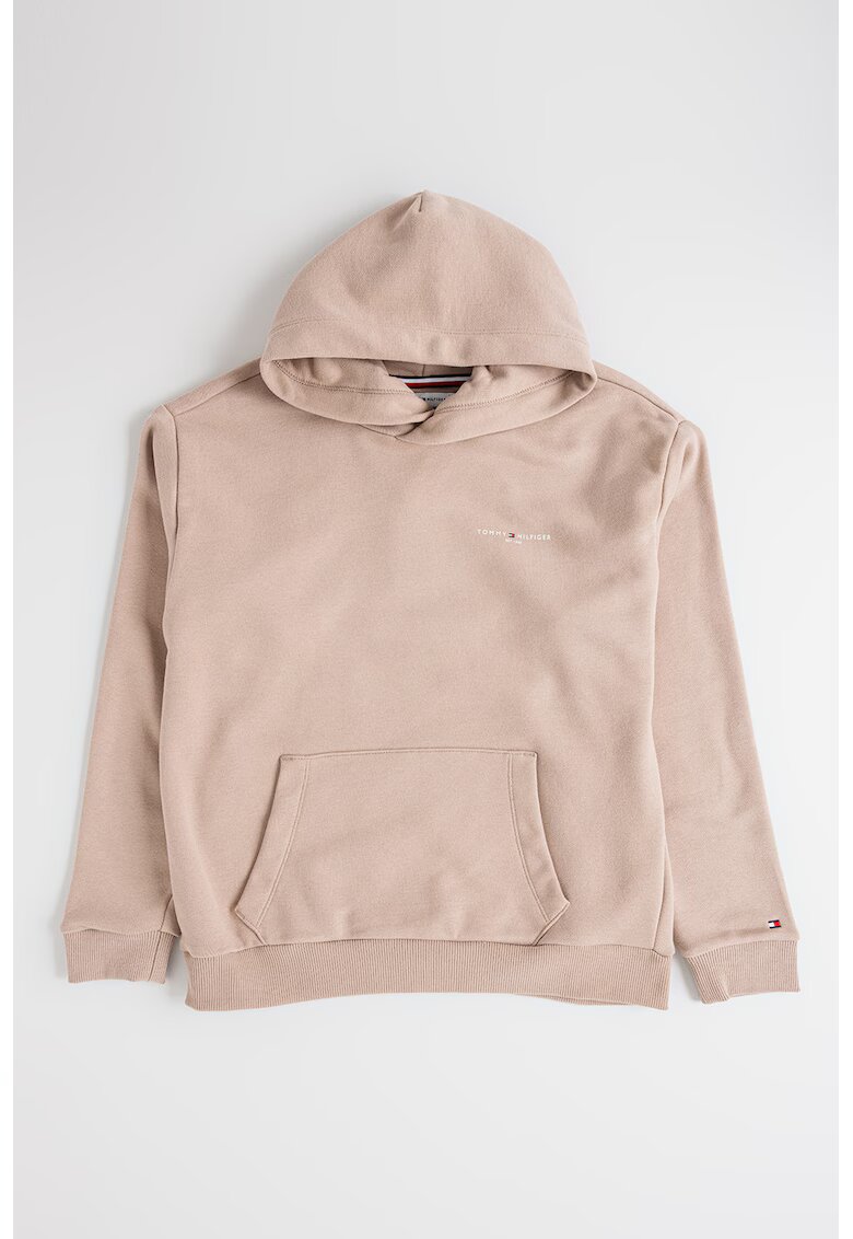 Tommy Hilfiger Hanorac din amestec de bumbac cu buzunar kangaroo - Maro taupe deschis